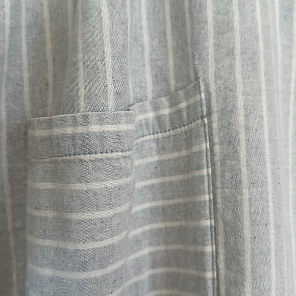 Tribe Alive Striped Split-Neck Top (S) - Picture 9 of 11